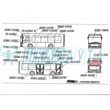 Маз 206, 226, 215 заднее / троллейбус МАЗ 203Т заднее