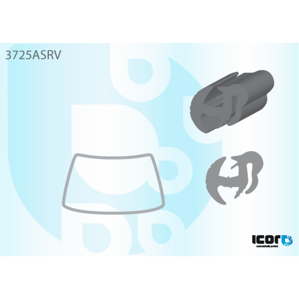 FIAT DAILY резина уплотнительная без водостока для WS, черный, 1 деталь