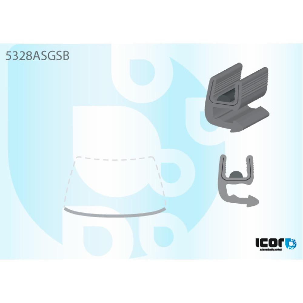 MERCEDES W124, нижний желоб для WS, черный, 1 деталь