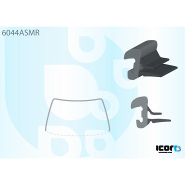 NISSAN QASHQAI (крыша - металл) 3/4 рама для WS, черная, 1 деталь