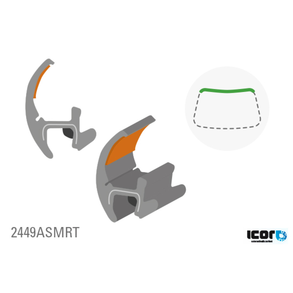 BMW X3 E83 верхний молдинг для WS, черный, 1 деталь