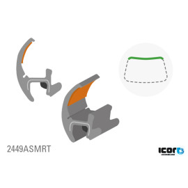 BMW X3 E83 верхний молдинг для WS, черный, 1 деталь