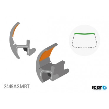 BMW X3 E83 верхний молдинг для WS, черный, 1 деталь